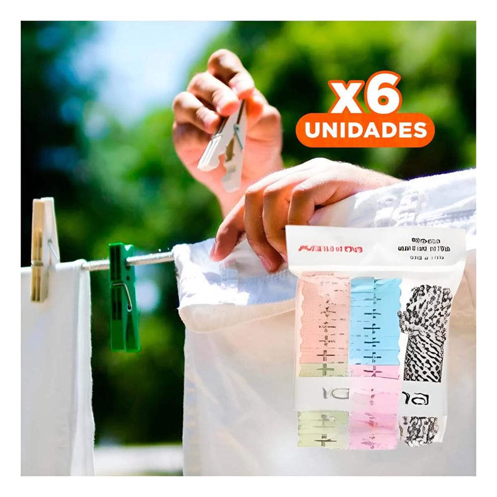 Pack6 Accesorio de Closet y Cuerda Multicolor para Organizar Prendas Y+Papel Regalo