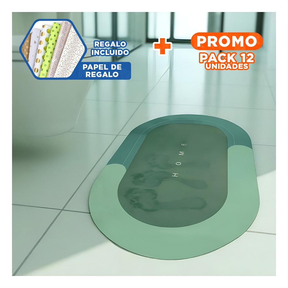 Pack12 Colchoneta Ligera Home Verde Funcional y Suave Perfecta Y+Papel Regalo