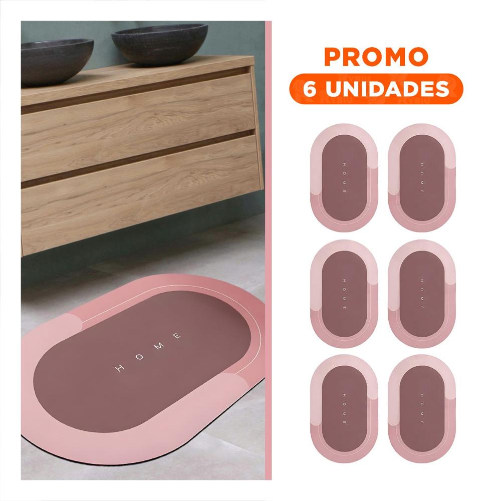 Pack6 Colchoneta Ligera Home Rosado para Casa Uso Diario y Decoracion Interior