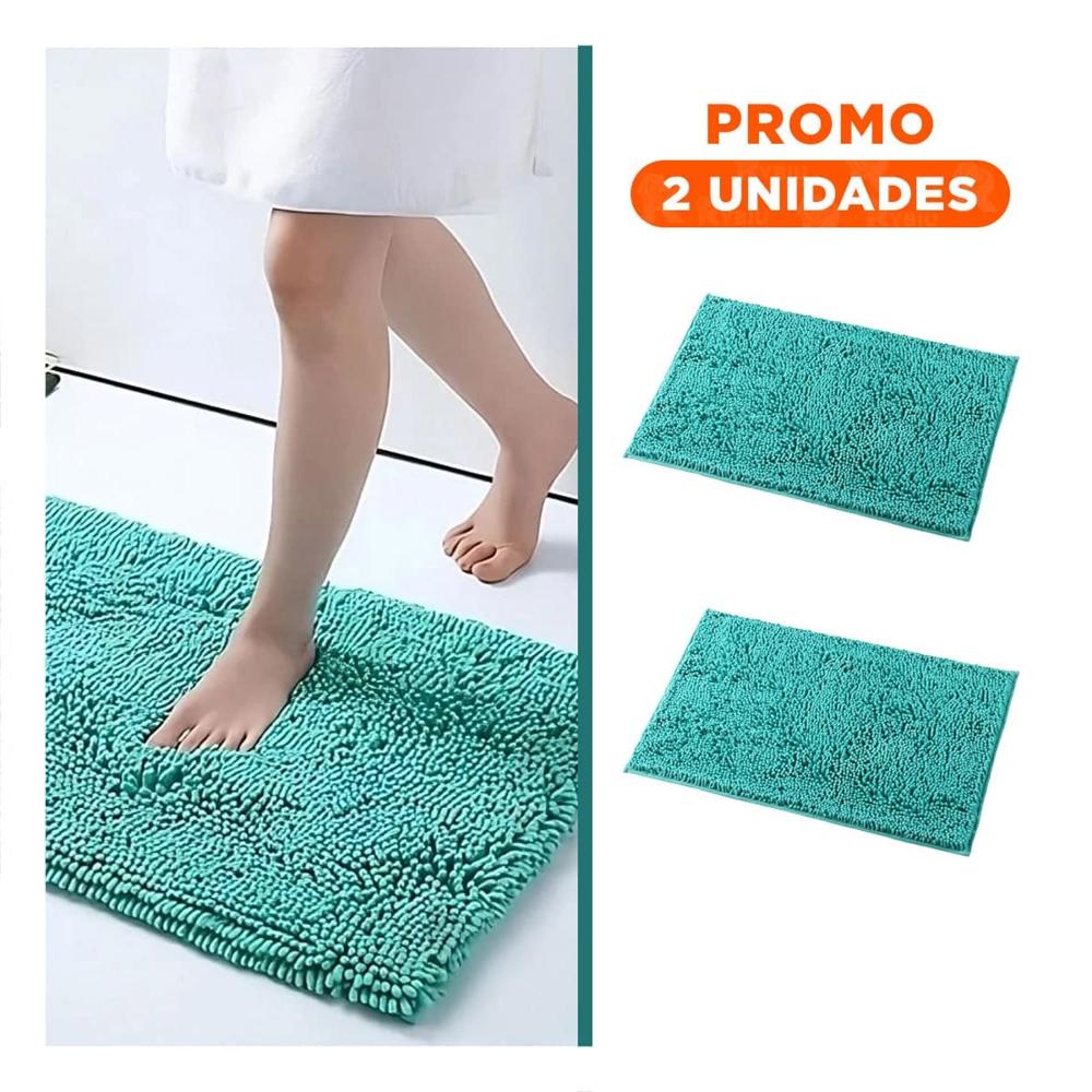 Pack2 Tapiz Ligero Microfibra 40x60cm Verde Agua Funcional y Suave Ideal Para Casa