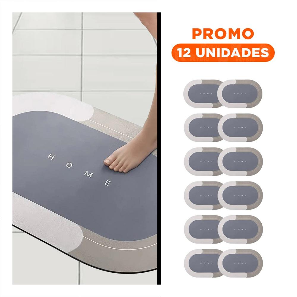Pack12 Tapete Funcional Home Plomo Diseno Comodo y Facil de Limpiar en Casa Y+Regalo Sticker