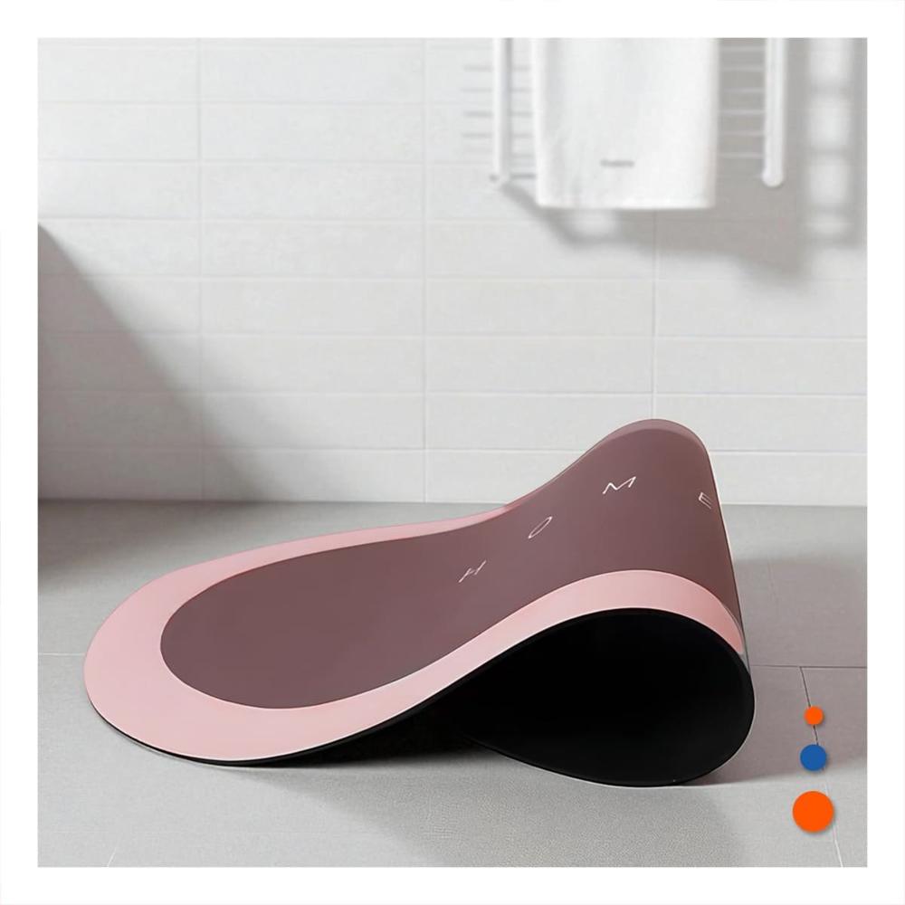 Estera Decorativa Home Rosado Formato Ovalado Perfecto para Decorar Espacios Y+Ligas Regalo