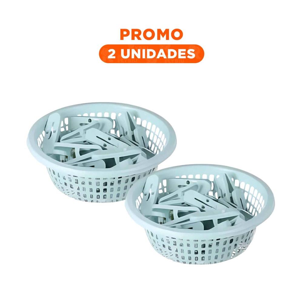 Pack2 Organizador Funcional Verde Claro Circular Para Ganchos Comodo