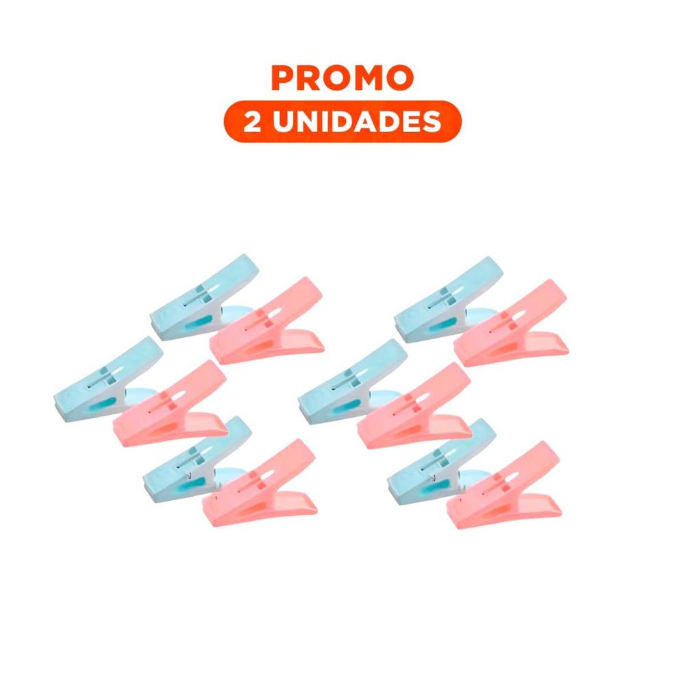 Pack2 Ganchos Cuadrados para Ropa Multicolor con Cuerda para Secado de Prendas en Casa