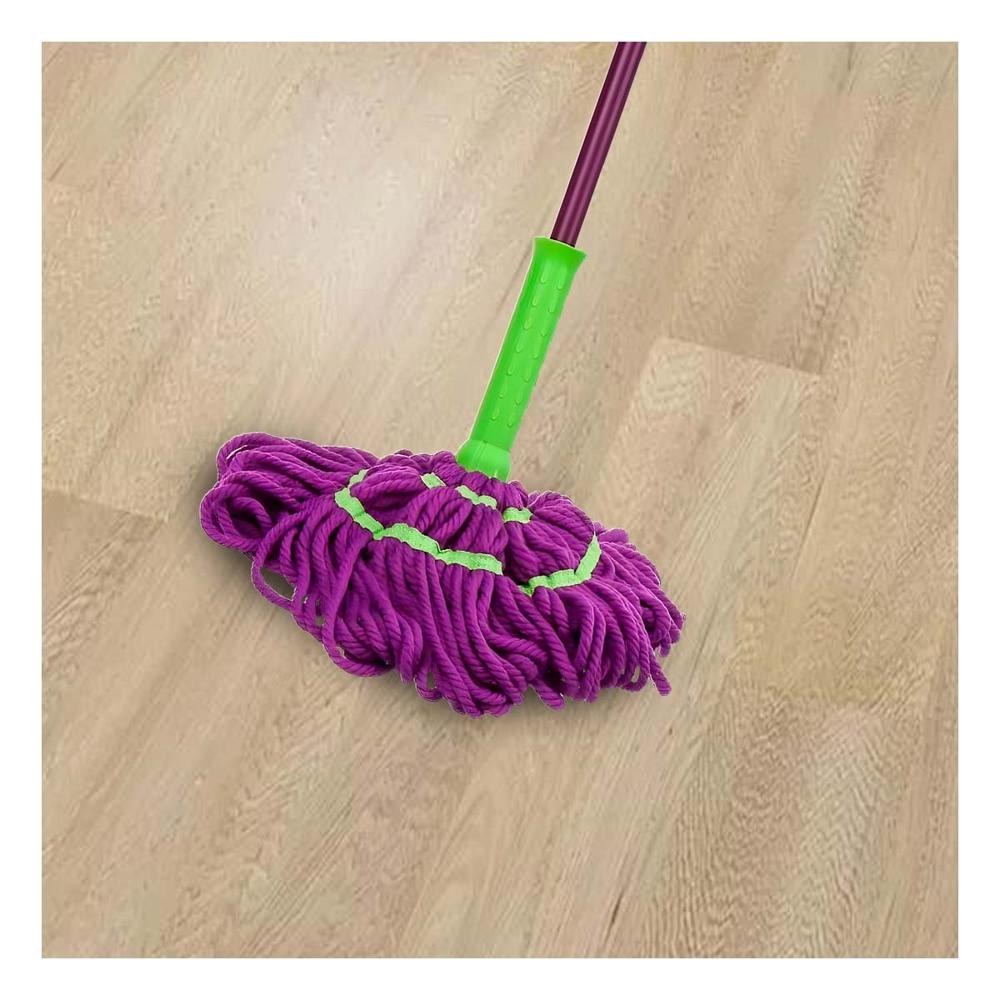 Fregona Giratoria con Sistema de Autoexprimidor para Limpieza del Hogar Diario Y+Papel Regalo