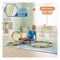 Pack4 Camino de Juego para Casa con Mini Carro Y+Papel Regalo