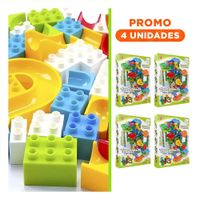 Pack4 Coleccion Pista con Canicas 328 Piezas para Entretenimiento Infantil Y+Regalo Sticker