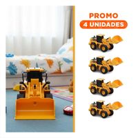 Pack4 Maquina Infantil Excavadora a Control Remoto Brazo Inferior Amarillo Y+Regalo Sticker