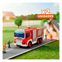 Pack2 Vehiculo de Rescate Infantil Rojo 30x11,5x13,5cm para Juegos Creativos Y+Regalo Sticker
