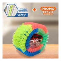 Pack6 Circuito Modular con Mini Carro y Piezas para Juego Interactivo Y+Papel Regalo