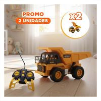 Pack2 Modelo de Volquete a Control Remoto Amarillo Infantil para Juego Y+Regalo Sticker