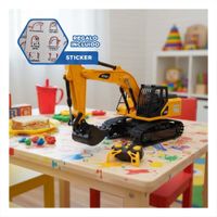 Equipo Infantil a Control Remoto Excavadora Brazo Largo Delantero Amarillo Y+Regalo Sticker