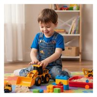 Modelo Infantil a Control Remoto Excavadora Brazo Delantero Inferior Amarillo Y+Ligas Regalo