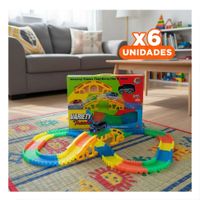 Pack6 Trayecto de Colores con Carro Juguete para Niños Creativo y Colorido Y+Regalo Sticker