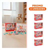 Pack4 Version de Helado Infantil Blanco y rosado Magic con Diseno Colorido Y+Regalo Sticker