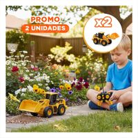 Pack2 Maquina de Construccion de Remoto Excavadora Brazo Inferior Amarillo Y+Regalo Sticker