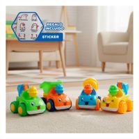 Lote de Camiones de Construccion Truck Multicolor Set 4 para Uso Infantil Y+Regalo Sticker