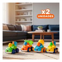 Pack2 Pack de Juguetes de Construccion Truck Multicolor Set 4 para Casa Y+Regalo Sticker