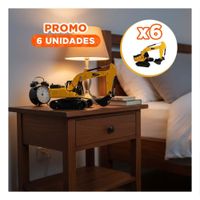 Pack6 Modelo de Ingenieria Excavadora a Control Remoto Brazo Largo Amarillo Y+Regalo Sticker