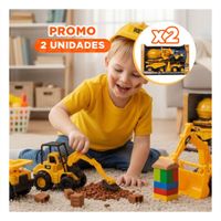 Pack2 Lote de Juguete con Casco y 3 Carros para Aventuras en color Amarillo Y+Regalo Sticker