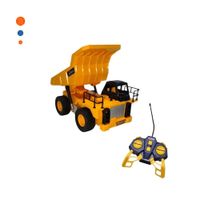 Vehiculo de Obra Volquete a Control Remoto Amarillo de Juguete Y+Papel Regalo