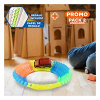 Pack2 Circuito de Colores con Carro para Niños Creativo y Alegre Y+Papel Regalo