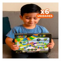 Pack6 Camino Recreativo para Casa con Mini Carro Y+Regalo Sticker