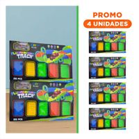 Pack4 Modulo Dinamico con Mini Carro y Pistas para Juego en Casa Y+Regalo Sticker