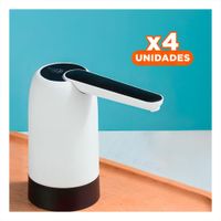 Pack4 Accesorio de Agua Electrico Recargable Blanco Para Botellon Uso Familiar