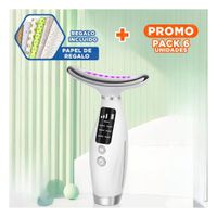 Pack6 Modulo Facial 7 Modos de Color Uso Diario Blanco Compacto Practico Y+Papel Regalo