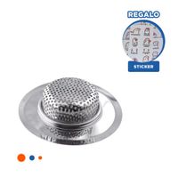 Colador Plateado para Tuberia con Funcion Filtradora de Uso Domestico Y+Regalo Sticker