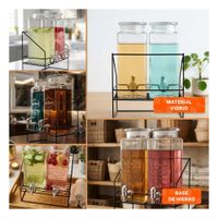 Jarra Bebida Doble Transparente 2,2L con Base para Fiesta Y+Post It