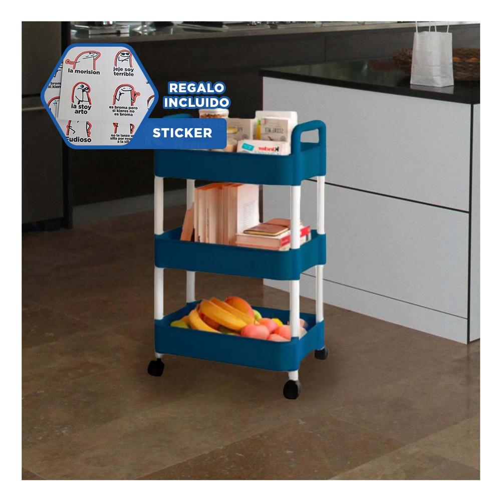 Torre de Repisas de Color Azul Acero para Historias con sus Hijos Y+Regalo Sticker