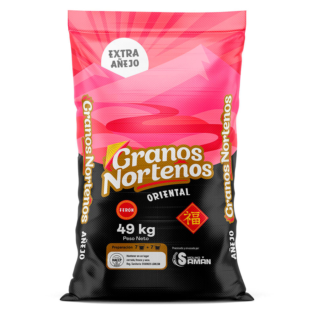 Arroz Extra Añejo GRANOS NORTEÑOS Saco 49kg