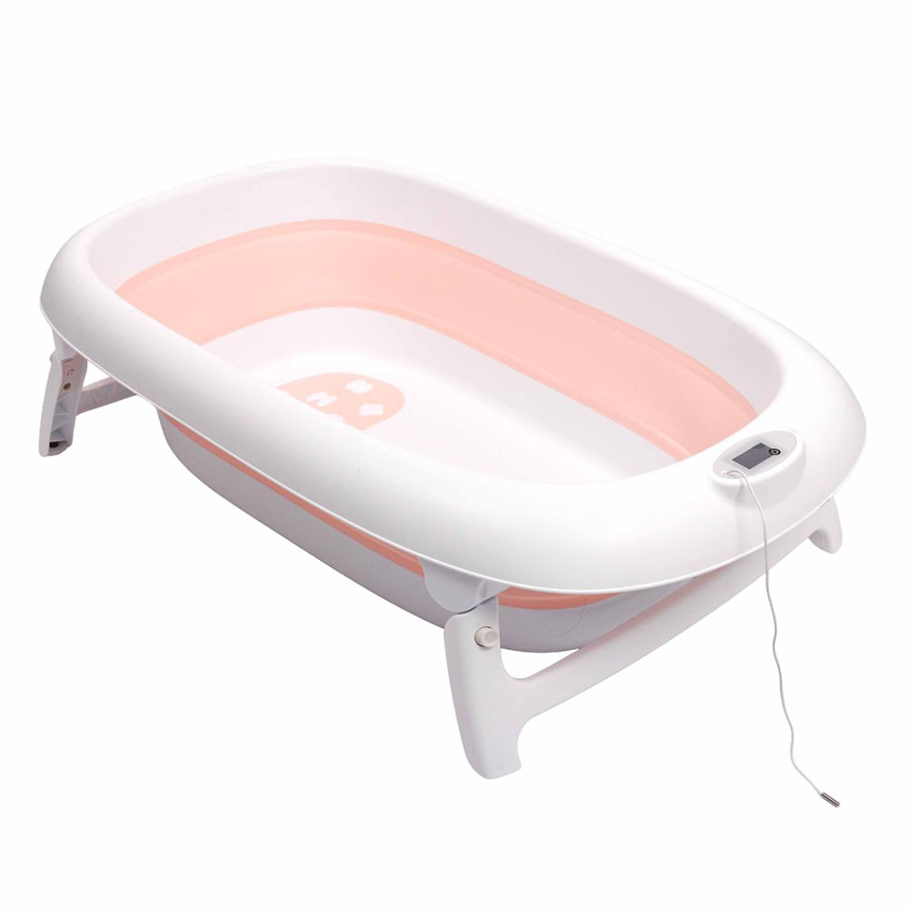 Bañera para Bebé INFANTI con Termómetro Color Rosado