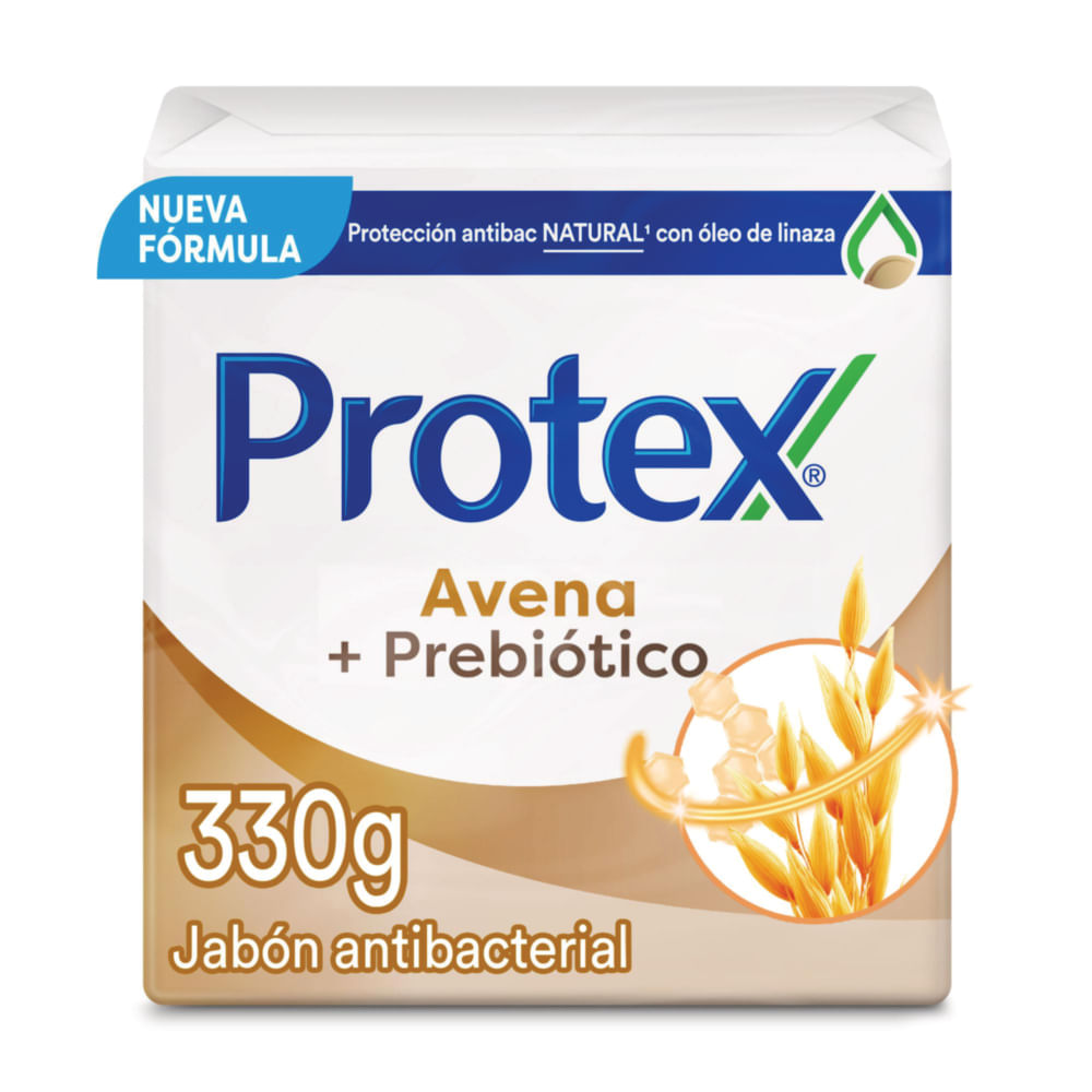 Jabón Antibacterial en Barra PROTEX Avena Protección y Suavidad Pack 3un x 110g