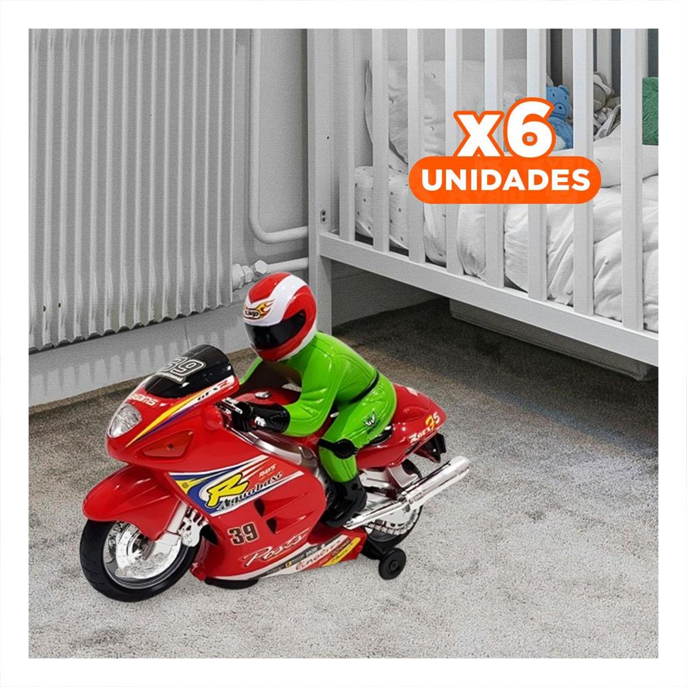 Pack6 Vehiculo Motorizado con Piloto para Competencia Imaginativa Infantil Y+Regalo Sticker