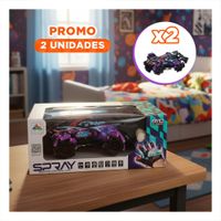 Pack2 Automovil Acrobatico con Guantes de Control para Juego en Morado Y+Regalo Sticker