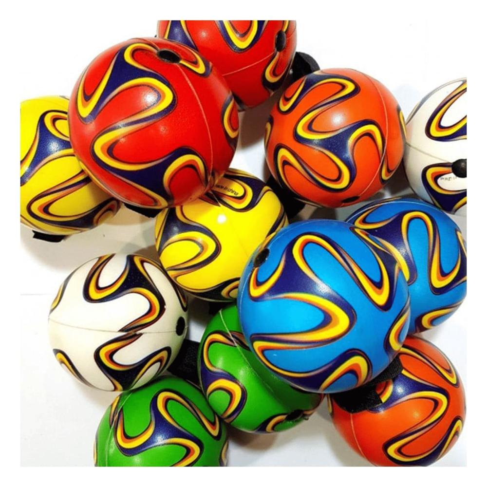Pack12 Entrenamiento Relax de Pelotas Antiestres Set12 Rayas Curvas Colores