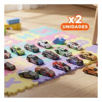 Pack2 Area 50 Carritos de Metal para Actividades de Juego y Coleccion Y+Regalo Sticker