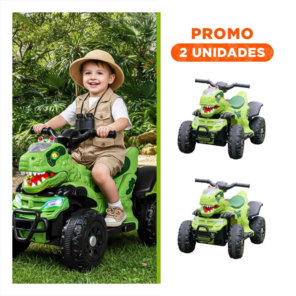 Pack2 Paseador Infantil con Estilo Dinosaurio para Actividad Recreativa en Verde 42x72x45cm