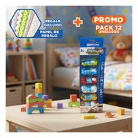 Pack12 Presentacion 6 Carritos Multicolor para Diversion en Hogar Y+Papel Regalo
