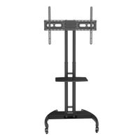 SOPORTE PEDESTAL MÓVIL PARA TV Y MONITOR DE 32 A 75 PULGADAS CON ROTACIÓN DE PANTALLA DE 90 GRADOS
