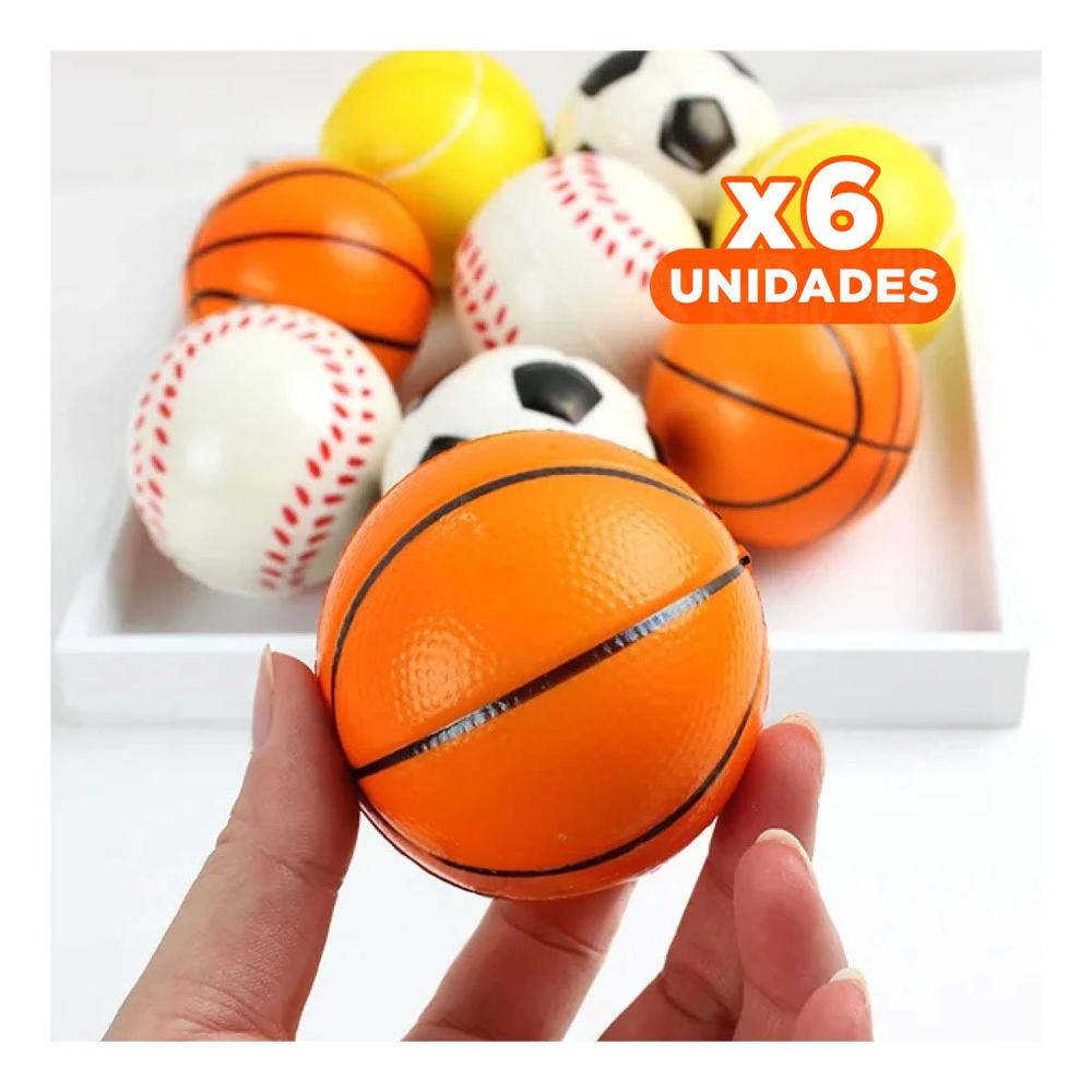 Pack6 Solucion Deportiva de Pelotas Antiestres Set12 para Alivio de Tension Y+Papel Regalo