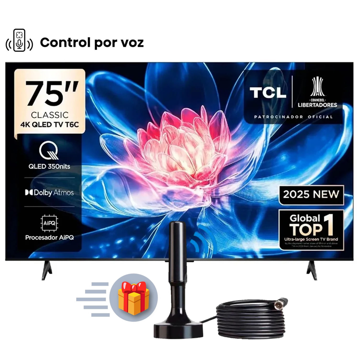 Televisor TCL QLED 75 UHD 4K Smart TV 75T6C