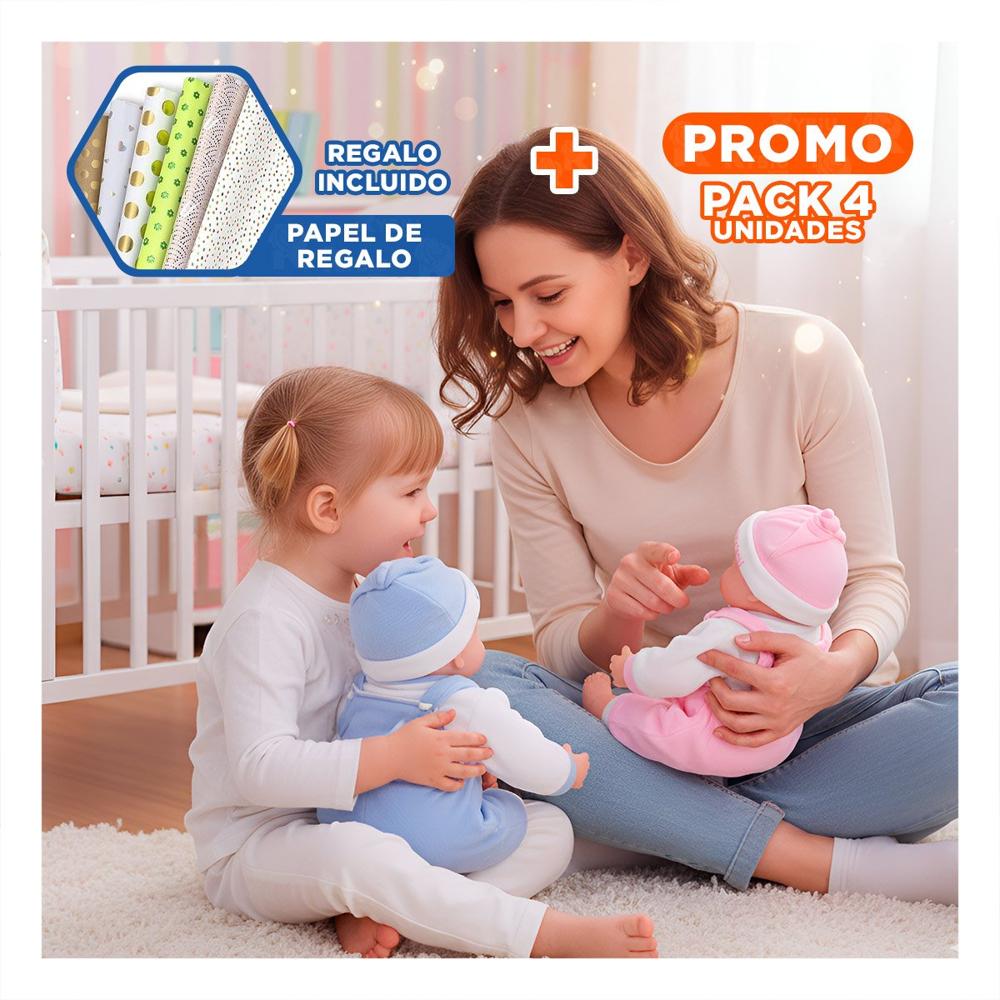 Pack4 Personaje Elefante con Sonido para Juego Diario y Espacios del Hogar Y+Papel Regalo