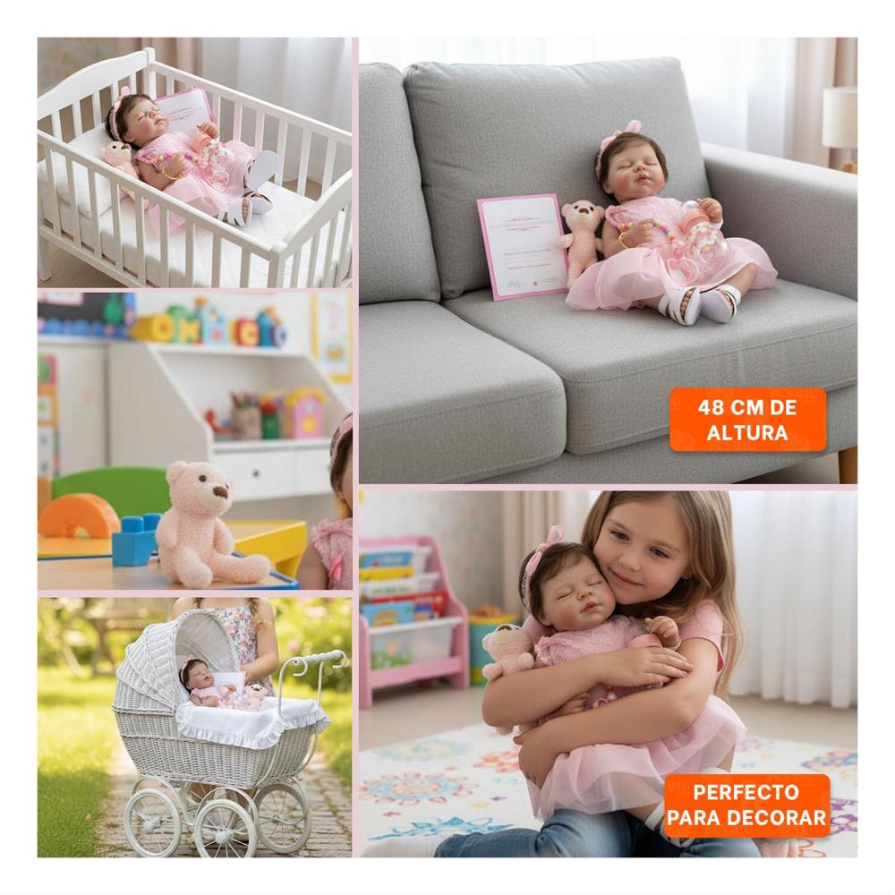 Juguete de Coleccion 48cm con vestido tull y vincha Rosado su Energia Y+Post It