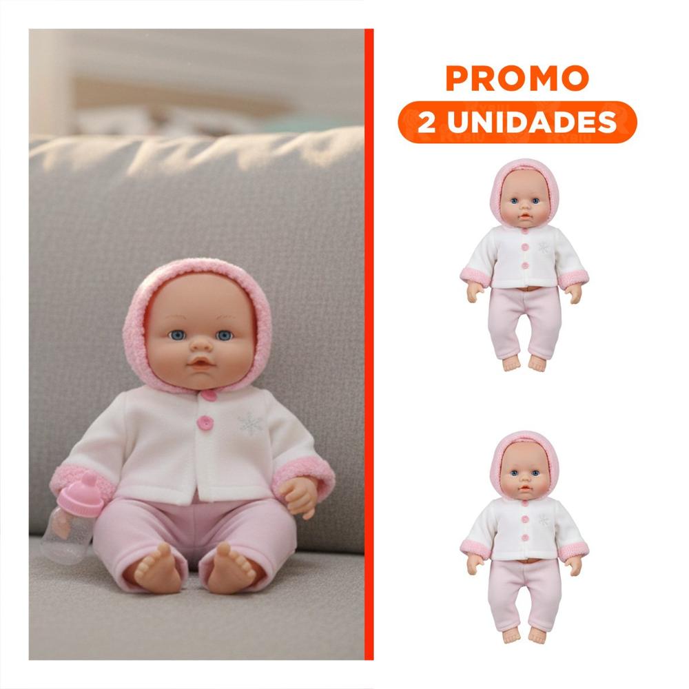 Pack2 Companera Dulce rosada con chompa botones flores para hogar