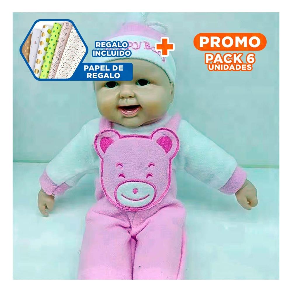 Pack6 Figura Sonora de Oso para Actividades de Juego y Diversion en Casa Y+Papel Regalo