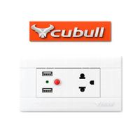 TOMACORRIENTE UNIVERSAL BLANCO 15A-250V MAS 2 USB DC5V - 2100mA